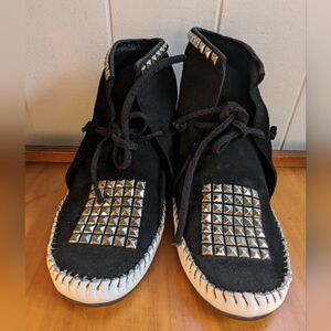 Jeffrey Campbell Studded Booties Rock Whimsigoth Fairy Grunge Witchy Glam 6